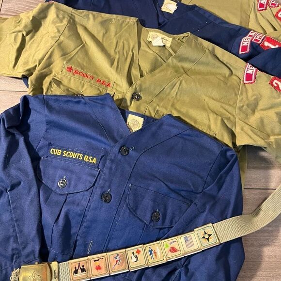 Boy Scouts of America Lot of 4 and Brass Belt Shirts Kids Small - Picture 6 of 9